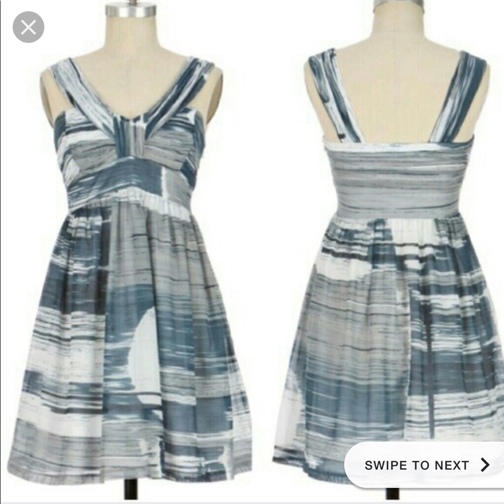 Anthropologie Stormy Seascape Dress